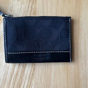 Coach Black Leather Card Wallet